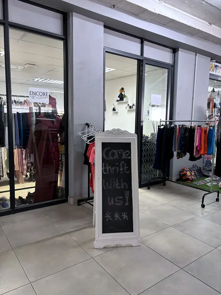 Encore Thrift Shop shopfront, Kensington Square, Durban North